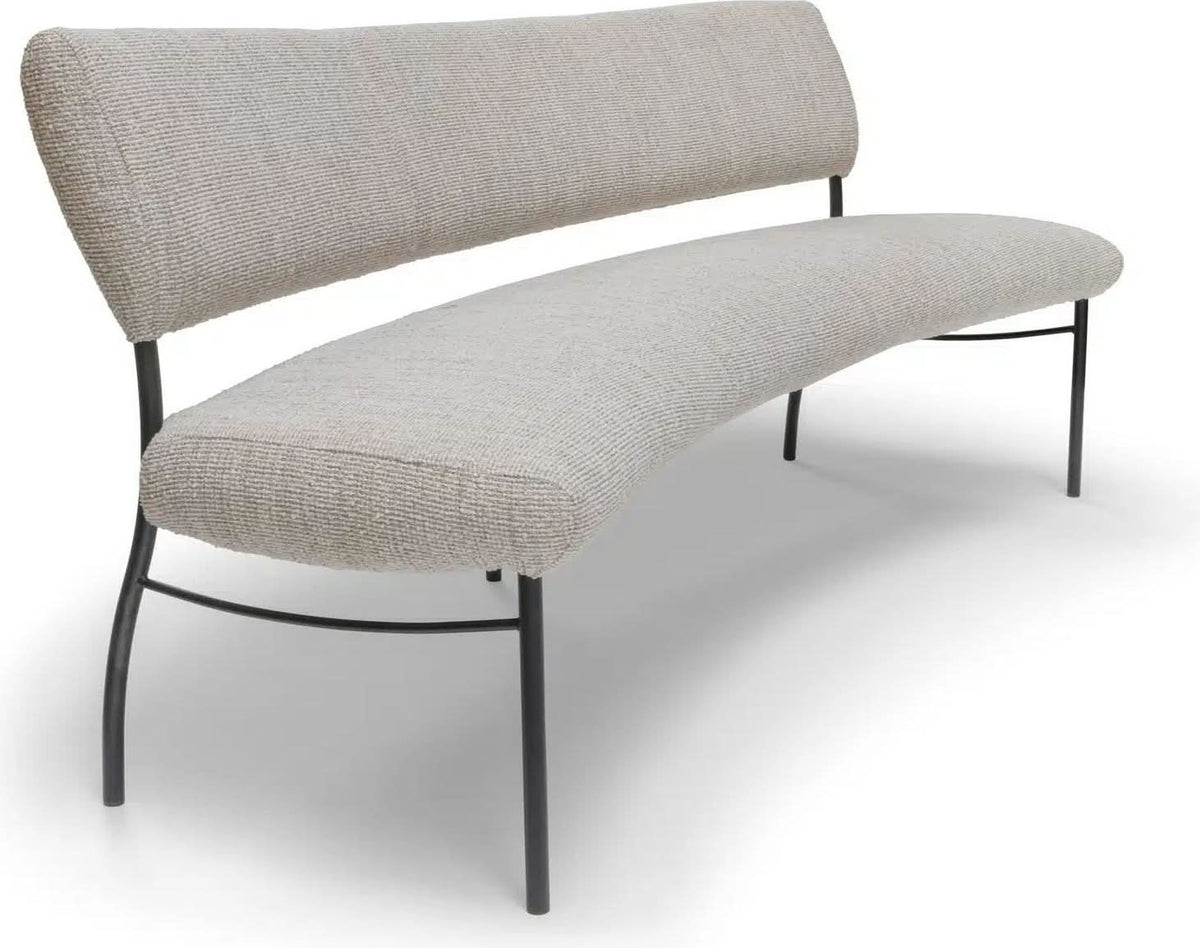 Bree's New World Arc ronde eetkamerbank 200 cm duo Cognac