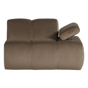 WOOOD Mojo 1-zits bank arm rechts velvet Taupe