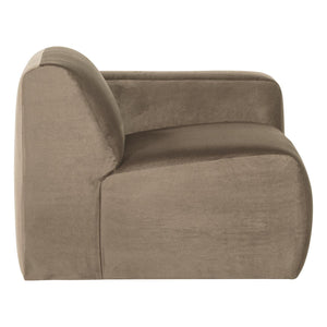 WOOOD Mojo Base 1-zits bank arm rechts velvet Khaki