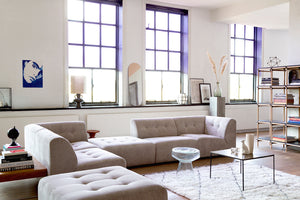 HKliving Vint bank middle Linen Army Green