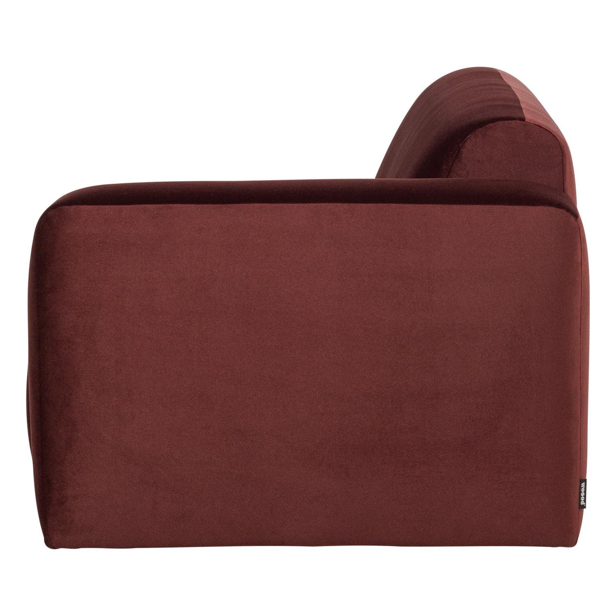 WOOOD Mojo Base 2-zits bank arm rechts velvet Kastanjebruin