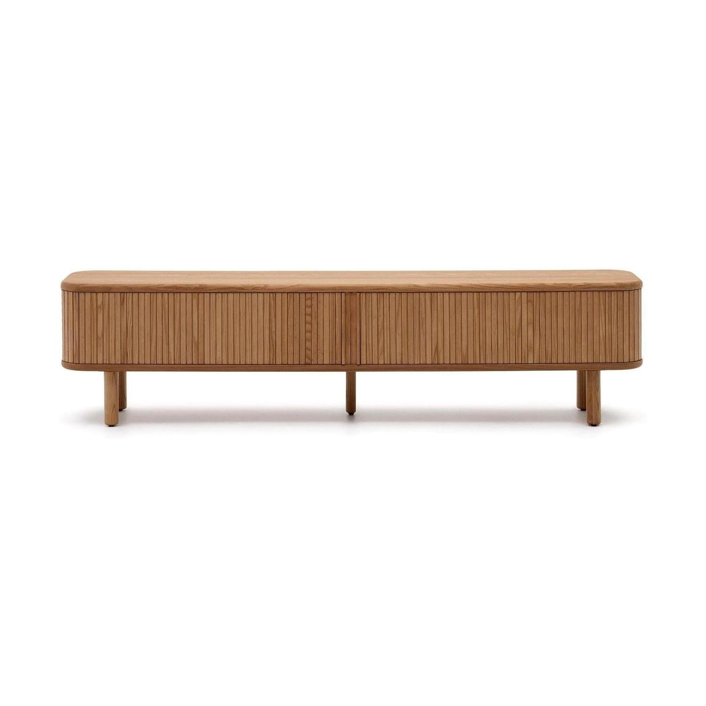 Kave Home Mailen tv-meubel met 2 deuren essen natuurlijke afwerking 200 x 50 cm