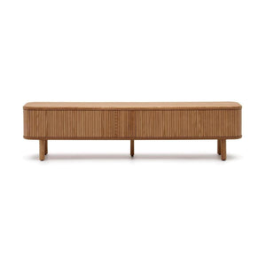 Kave Home Mailen tv-meubel met 2 deuren essen natuurlijke afwerking 200 x 50 cm