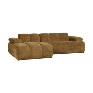 WOOOD Mojo chaise longue bank links ribstof Honinggeel