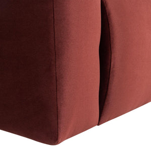 WOOOD Mojo Base 1-zits bank arm links  velvet Kastanjebruin