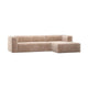 WOOOD Bean hoekbank rechts Chenille Velvet Naturel