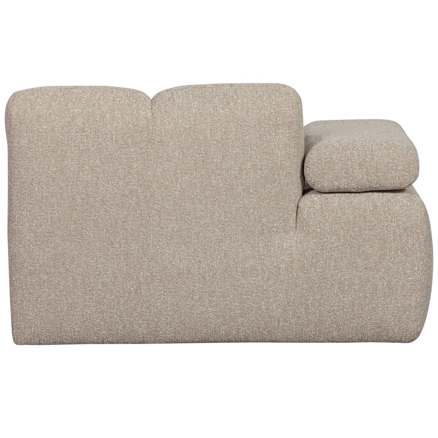 WOOOD Mojo chaise longue bank arm links bouclé Beige Melange
