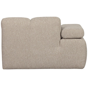 WOOOD Mojo chaise longue bank arm links bouclé Beige Melange