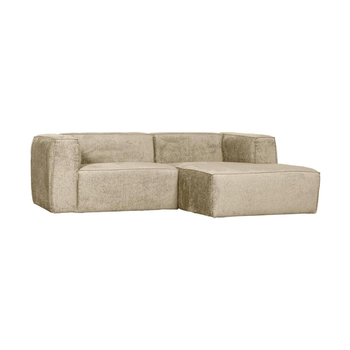 WOOOD Bean chaise longue bank rechts Structure Velvet Buttermilk