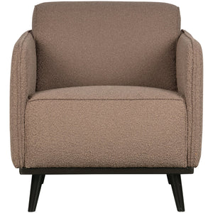 WOOOD Statement fauteuil met arm Bouclé Nougat