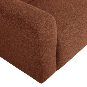 WOOOD Mojo Base 2-zits bank arm links bouclé Roestbruin