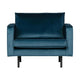 WOOOD Rodeo fauteuil velvet Blauw
