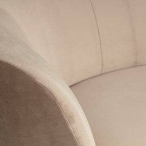 WOOOD Sara lounge fauteuil links velvet Khaki