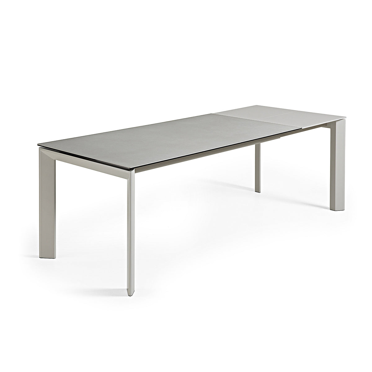 Kave Home Axis eettafel uitschuifbaar 160/220x90 cm Grijs