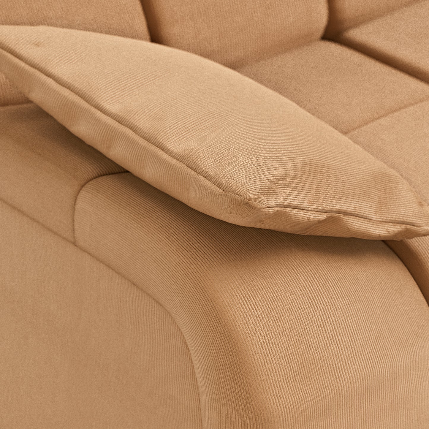 HKliving Wave bank left low arm Corduroy Rib Brown