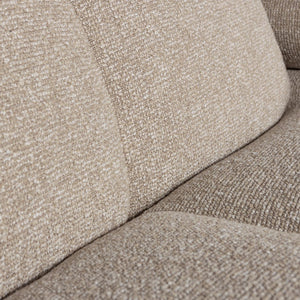 WOOOD Mojo 1,5-zits bank arm rechts bouclé Beige Melange