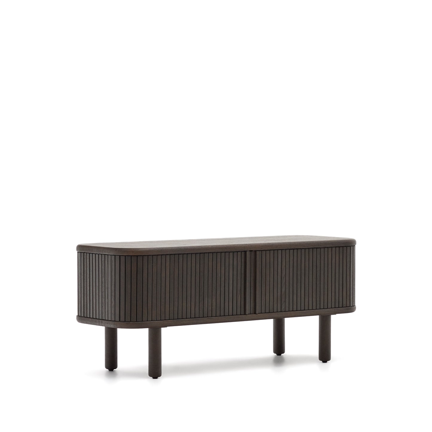 Kave Home Mailen tv-meubel met 2 deuren essen donkere afwerking 120 x 50 cm
