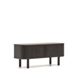 Kave Home Mailen tv-meubel met 2 deuren essen donkere afwerking 120 x 50 cm