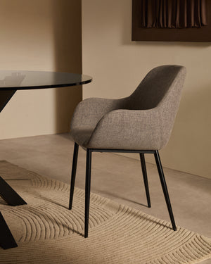 Kave Home Argo eettafel ovaal 200x100 cm Clear/Black