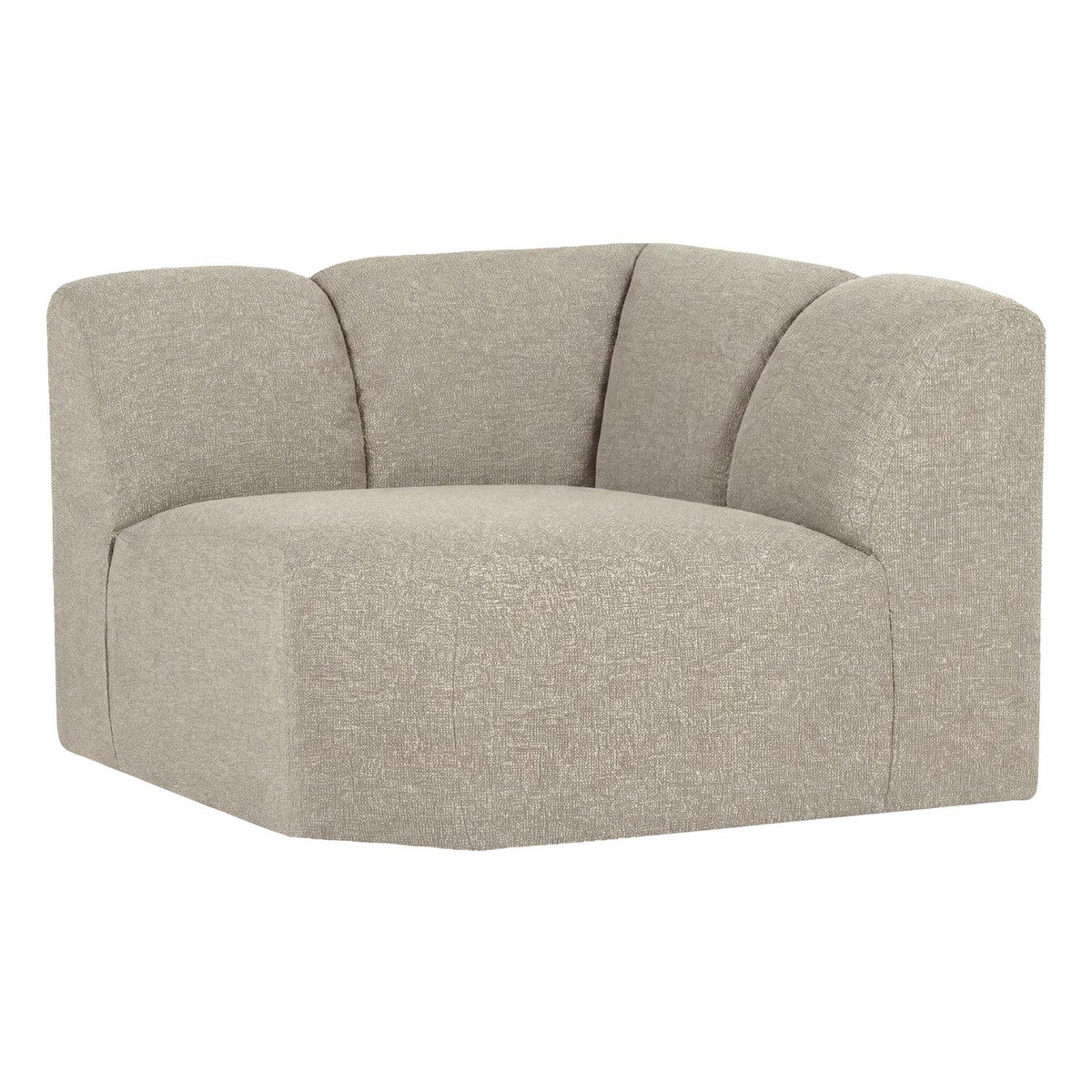 WOOOD Mojo bank hoekelement recht bouclé Beige