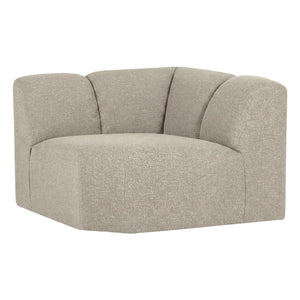 WOOOD Mojo bank hoekelement recht bouclé Beige