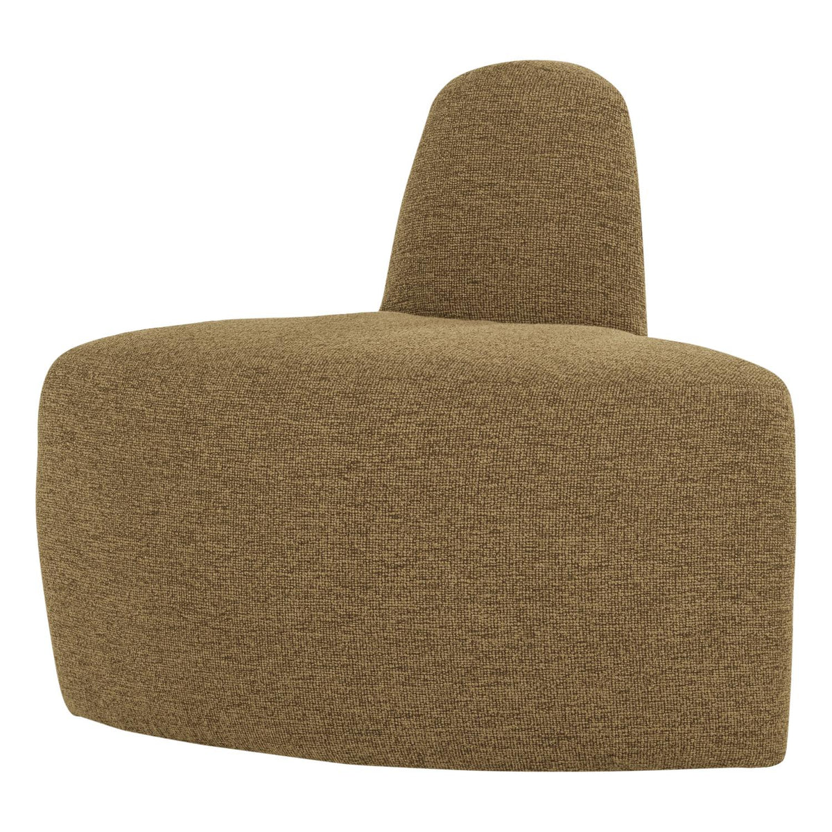 WOOOD Mojo Base eetbank hoek rond bouclé Geel/Bruin