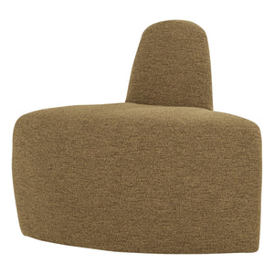 WOOOD Mojo Base eetbank hoek rond bouclé Geel/Bruin