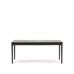 Kave Home Lenon eettafel uitschuifbaar rechthoek 160x90 cm Black