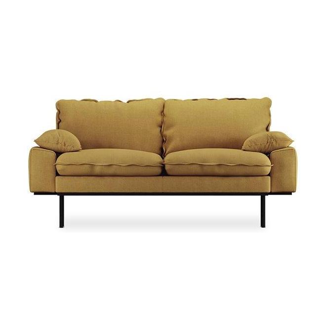HKliving Retro 2-zitsbank Linen Burnt Ochre