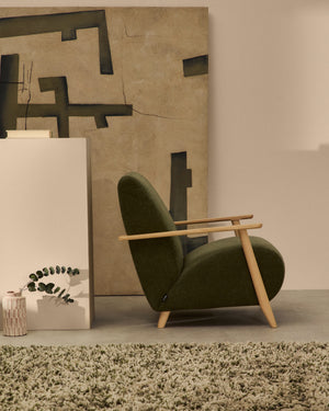 Kave Home Meghan fauteuil Groen naturel