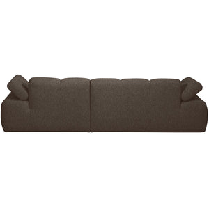 WOOOD Mojo chaise longue bank rechts bouclé Bruin Melange