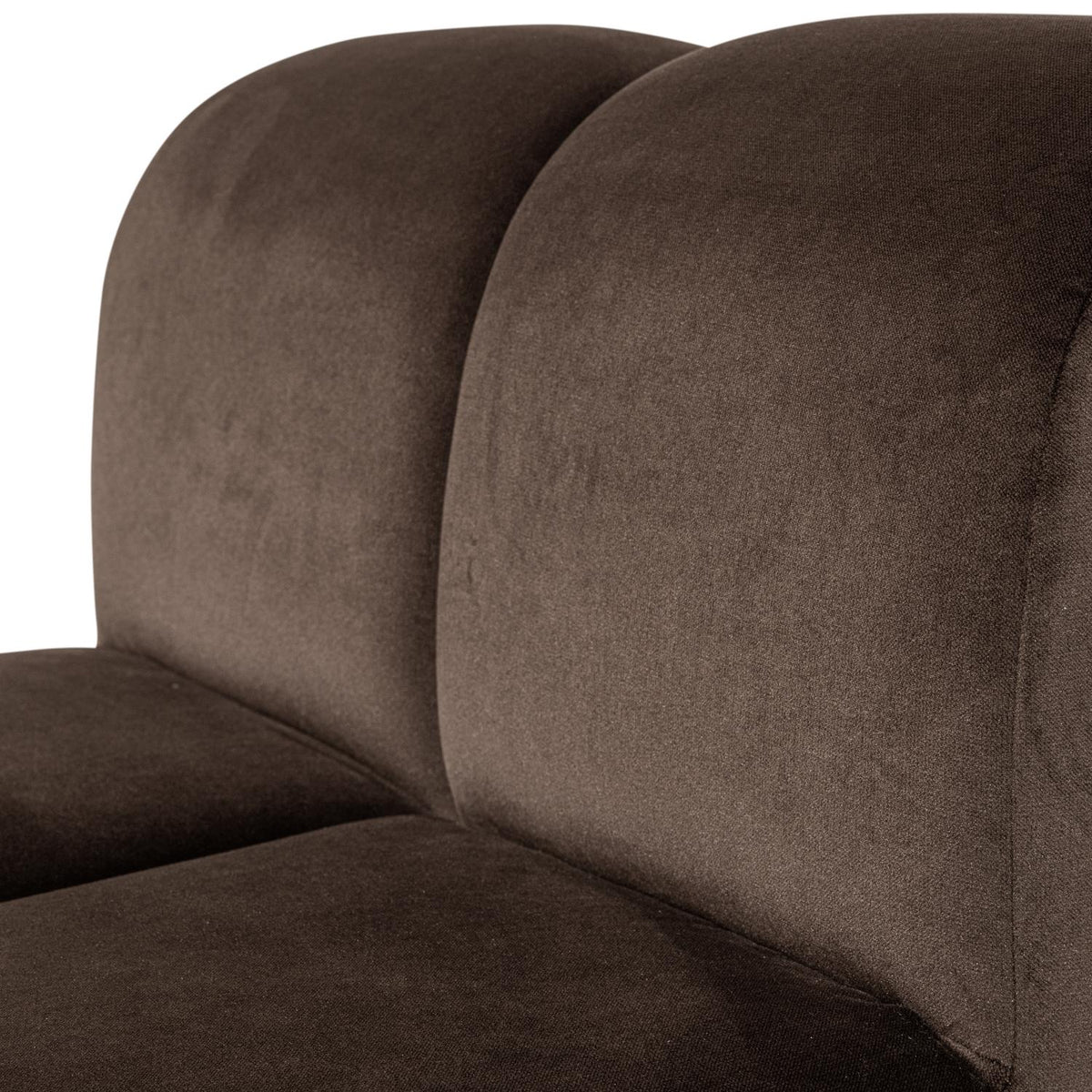 WOOOD Mojo eetkamerbank 84 cm met rugleuning velvet Bruin