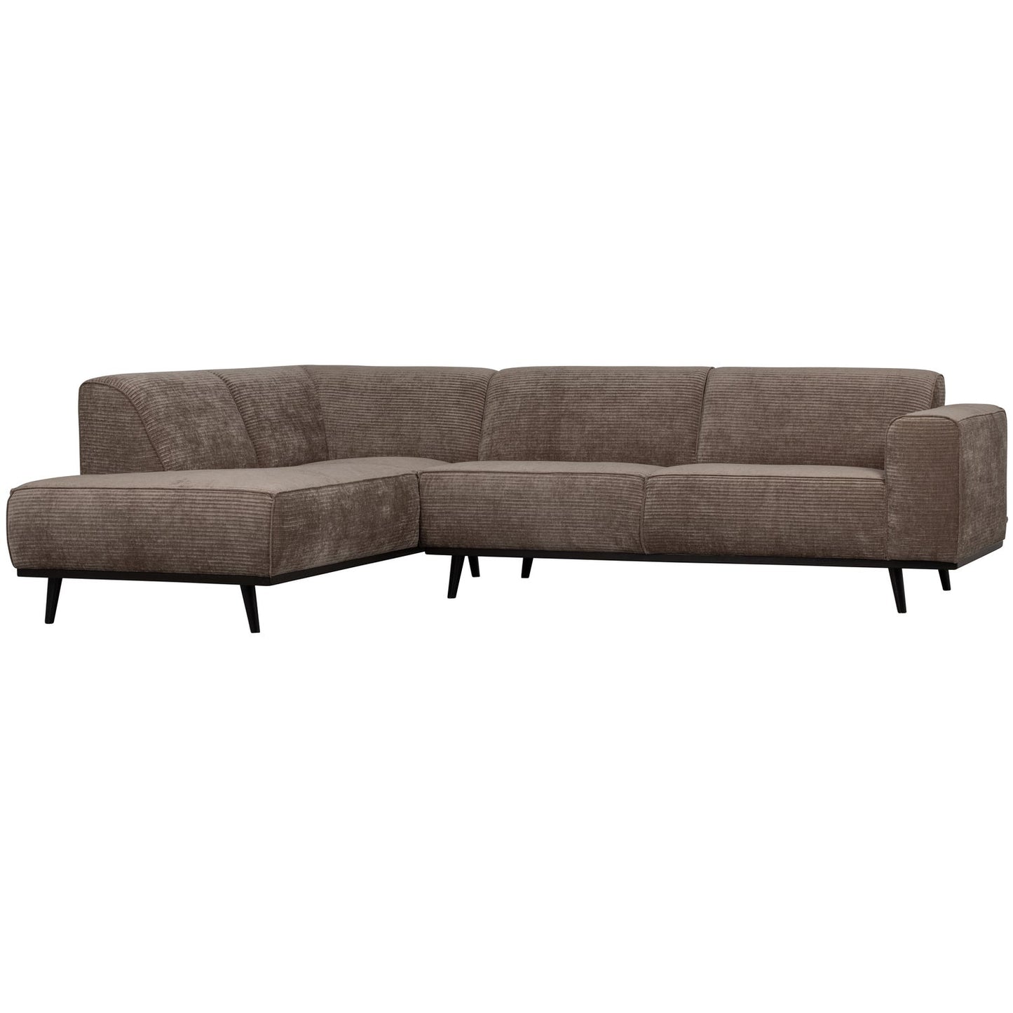 WOOOD Statement hoekbank links Ribstof Taupe
