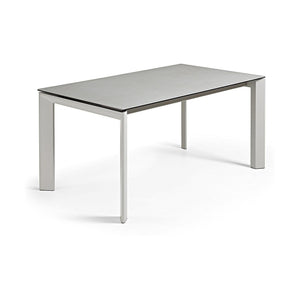 Kave Home Axis eettafel uitschuifbaar 160/220x90 cm Grijs