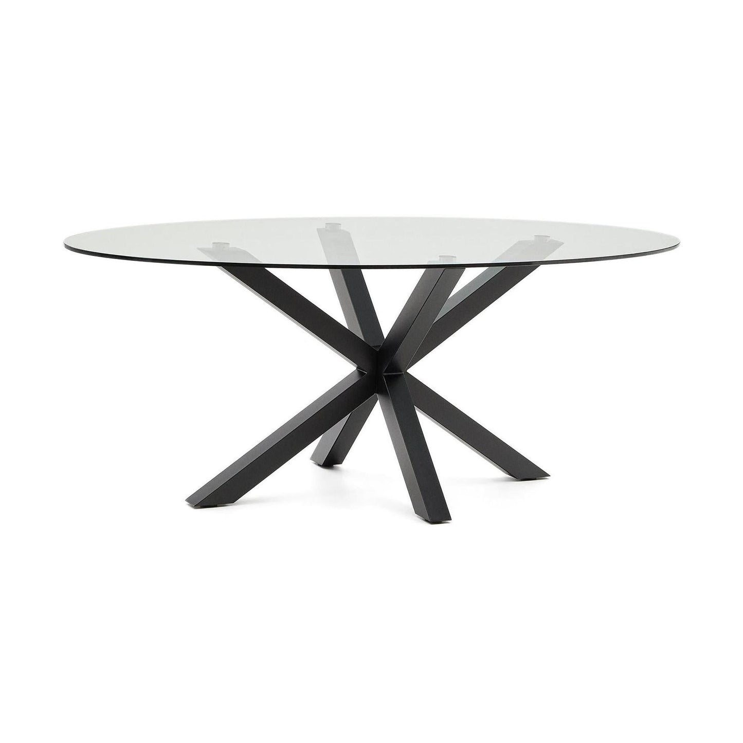 Kave Home Argo eettafel ovaal 200x100 cm Clear/Black