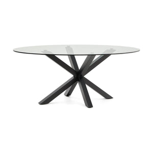 Kave Home Argo eettafel ovaal 200x100 cm Clear/Black