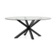 Kave Home Argo eettafel ovaal 200x100 cm Clear/Black