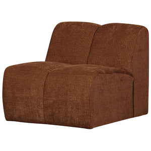 WOOOD Mojo 1-zits bank rib Roestbruin