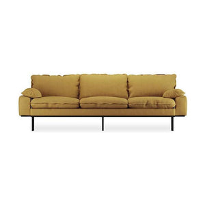 HKliving Retro 4-zitsbank Linen Burnt Ochre