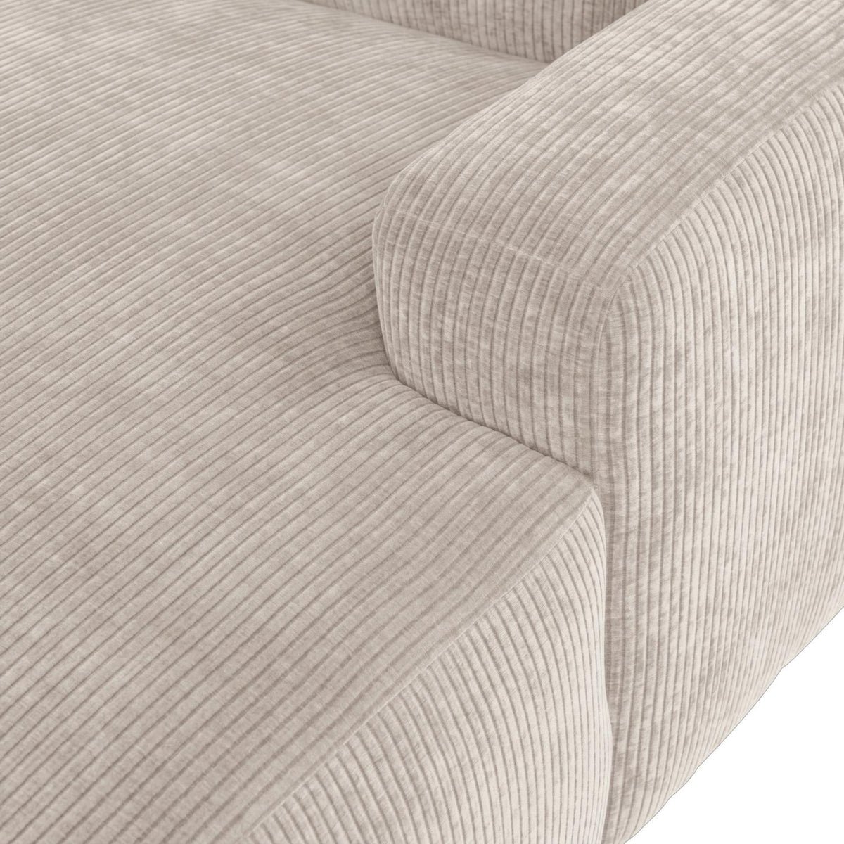 WOOOD Mojo Base chaise longue bank arm rechts rib Ecru