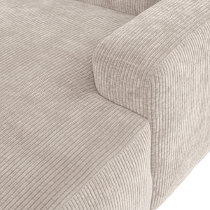 WOOOD Mojo Base chaise longue bank arm rechts rib Ecru