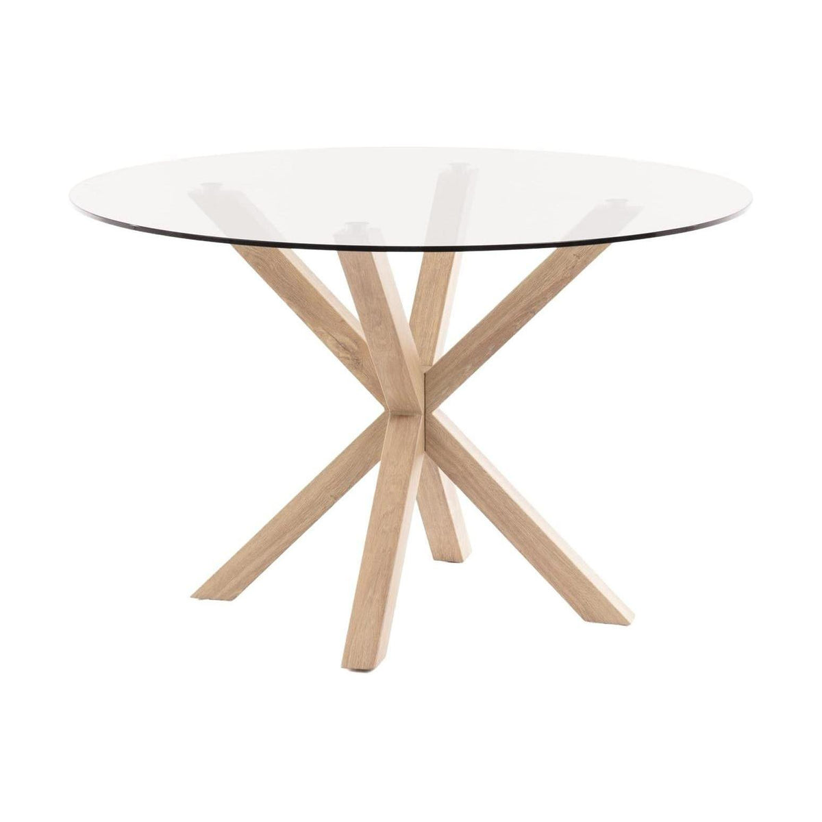 Kave Home Argo eettafel rond Ø119 cm Clear/Natural