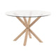 Kave Home Argo eettafel rond Ø119 cm Clear/Natural