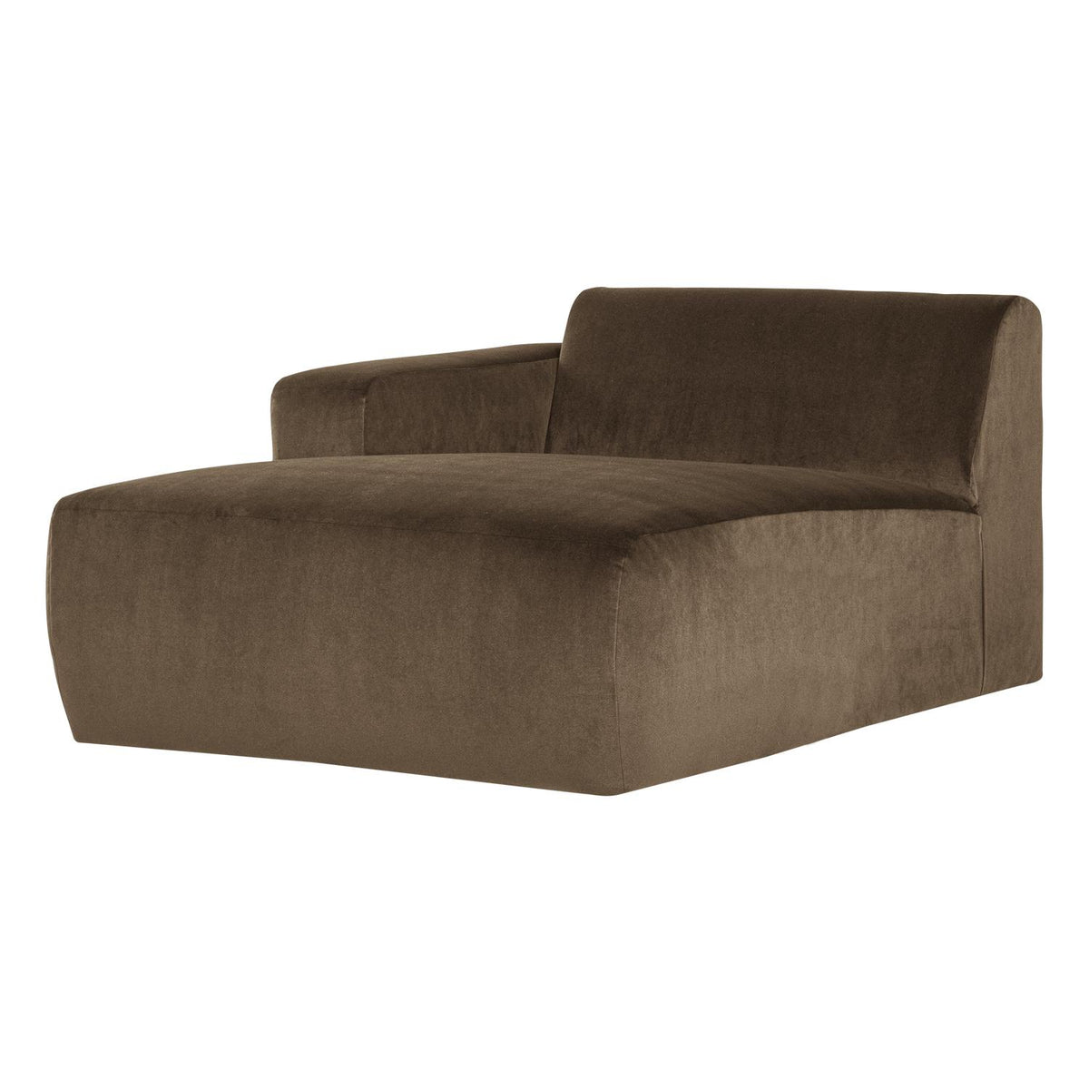 WOOOD Mojo Base chaise longue bank arm links velvet Taupe