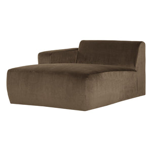 WOOOD Mojo Base chaise longue bank arm links velvet Taupe