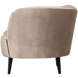 WOOOD Sara lounge fauteuil rechts velvet Khaki