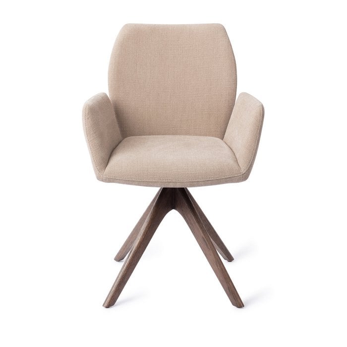 Jesper Home Misaki eetkamerstoel Sand Strand revolve oak walnut