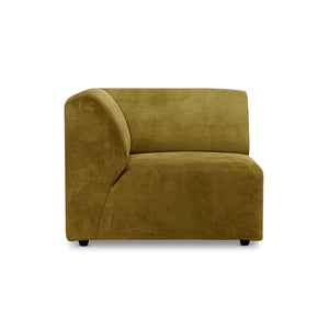 HKliving Jax bank left corner Royal Velvet Olive