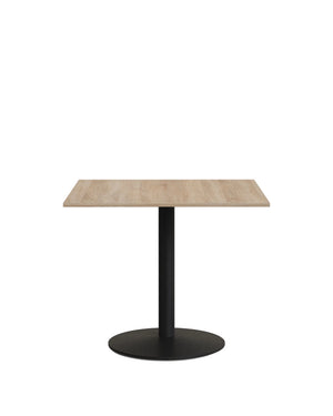Kave Home Esilda eettafel vierkant Ø90 cm Naturel/Zwart