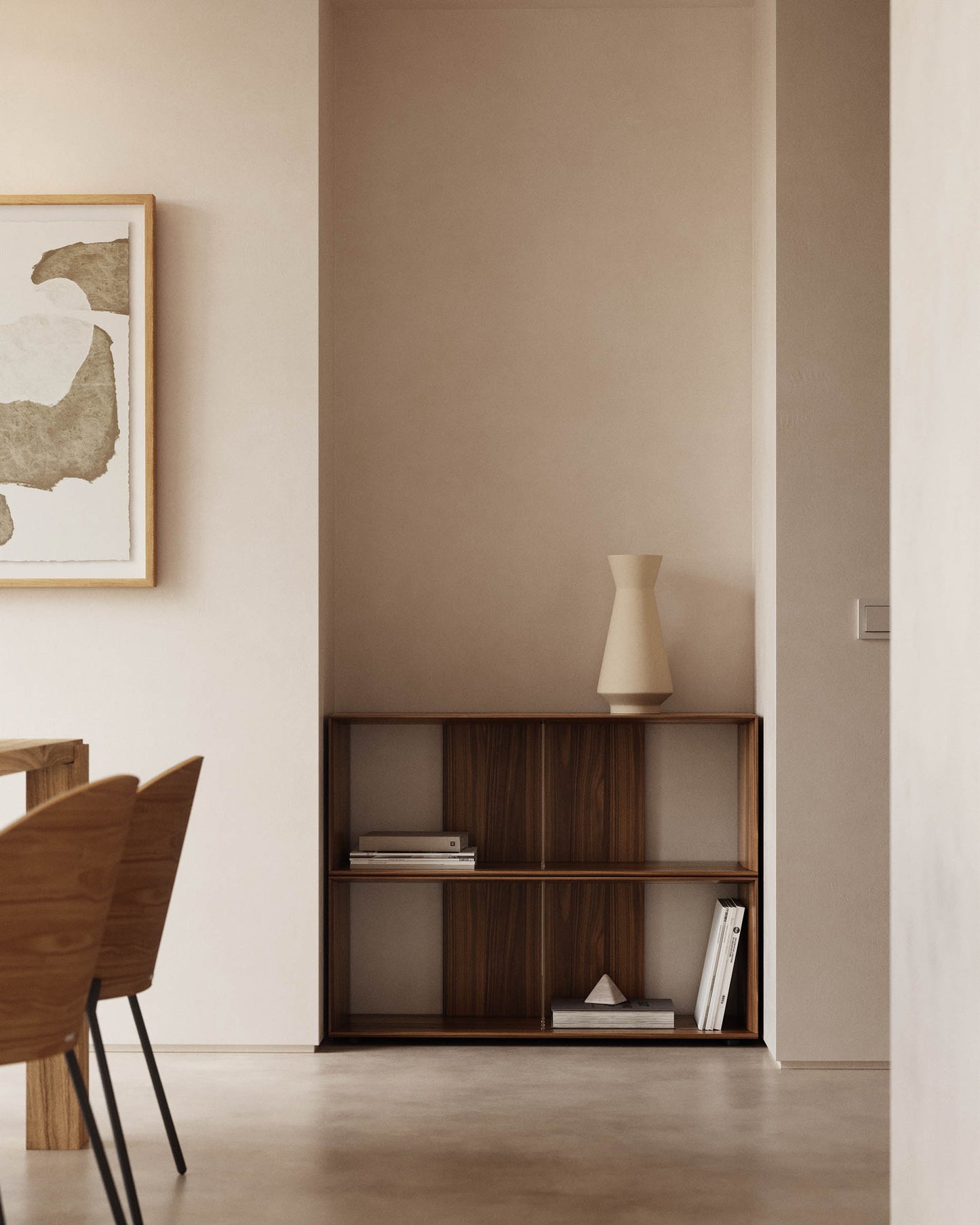 Kave Home Litto kast 2 modulaire planken walnoot
